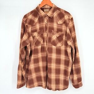 C.E. Schmidt Workwear Plaid Heavy Flannel Shirt Men's Size Extra‎ Large Tall